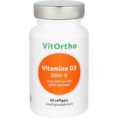 VitOrtho Vitamine D3 3000IE 60 Softgels