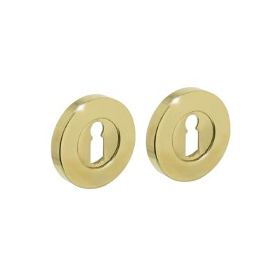 Rozet rond verdekt met sl.gat mess. gelakt