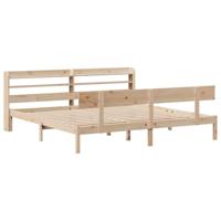 Bedframe zonder matras massief grenenhout 200x200 cm - thumbnail