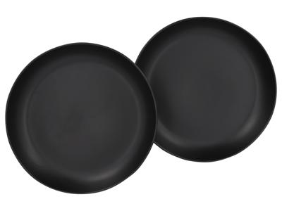 SILVERCREST Set van 2 dinerborden of soepborden (Soepbordenset, zwart)
