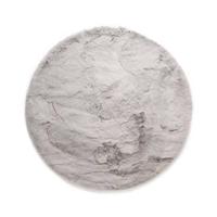 Tapeso Fluffy vloerkleed rond - Comfy Deluxe lichtgrijs - 100 cm rond - thumbnail