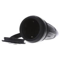 Merten 174151 Koppeling met randaarde Rubber 250 V Zwart IP44 - thumbnail