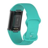 By Qubix - Compatible met Fitbit Charge 5 - Fitbit Charge 6 Sportbandje met dubbele lus - Mint groen - Maat: L - Compatible fitbit bandje - thumbnail
