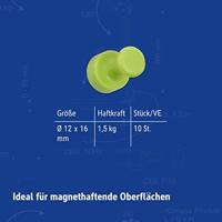 Maul Magneet 6168499 (Ø x h) 12 mm x 16 mm Kegel Roze, Atlantic Blue, Turquoise, Lime, Sahara 10 stuk(s) 6168499 - thumbnail