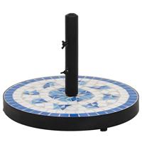 VidaXL Parasolvoet rond 12 kg blauw en wit - thumbnail