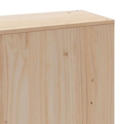 Bed met boekenkast zonder matras massief grenenhout 200x200 cm