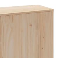 Bed met boekenkast zonder matras massief grenenhout 200x200 cm - thumbnail