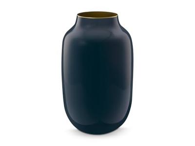 Pip Studio Vaas Metaal Ovaal Middenblauw 30cm