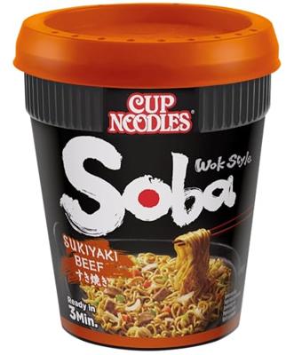 Noodles nissin soba sukiyaki beef cup | 8 stuks