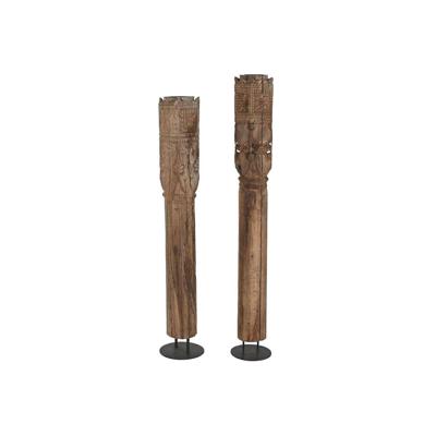 Decoratieve figuren Home ESPRIT Bruin Zwart Uniek stuk