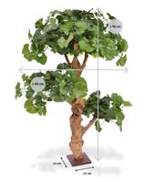 Ginkgo Bonsai deluxe kunstboom 95cm - thumbnail