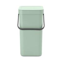 Brabantia Sort & Go afvalemmer 12 liter jade green - thumbnail