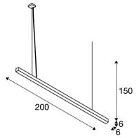SLV Q-LINE® 1000930 Hanglamp LED 85 W Zwart - thumbnail