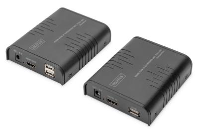 Digitus DS-55529 1 poort HDMI Extender set Zwart