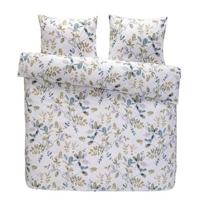 Royal dekbedovertrek Carlijn botanisch- wit - 200x200/220 cm - Leen Bakker - thumbnail