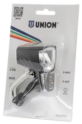 Marwi Union koplamp un-4270e spark 6-44v 50 lux zwart op kaart