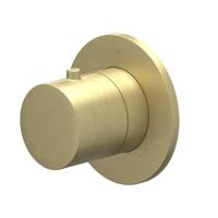 Afbouwdeel IVY Bond Flow-Through Stopkraan Symmetry Met Rond Rozet Geborsteld Mat Goud PVD IVY - thumbnail