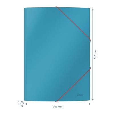 Elastomap leitz cosy a4 3-kleps blauw | 10 stuks