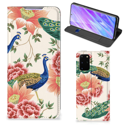 Smartphone hoesje voor Samsung Galaxy S20 Plus Pink Peacock Smartphone hoesje voor Samsung Galaxy S20 Plus Pink Peacock