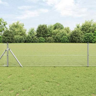 VidaXL Afrasteringspaal zilver 50 x 0,4 m (16 x 16 mm gaas) staal