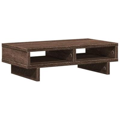 VidaXL Monitorstandaard 50x27x15 cm bewerkt hout bruin eikenkleurig