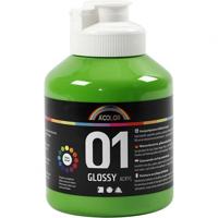 Creativ Company Acrylverf glossy, lichtgroen, 500 ml/ 1 fles - thumbnail