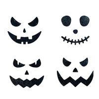 Vaessen Creative • snijmallen pompoen gezichtjes 4st. - thumbnail