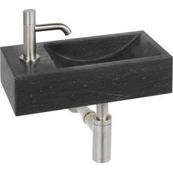 Ben Venetia fonteinset met RVS-look kraan links natuursteen