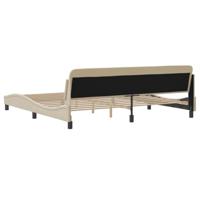 Bedframe zonder matras stof crmekleurig 200x200 cm - thumbnail