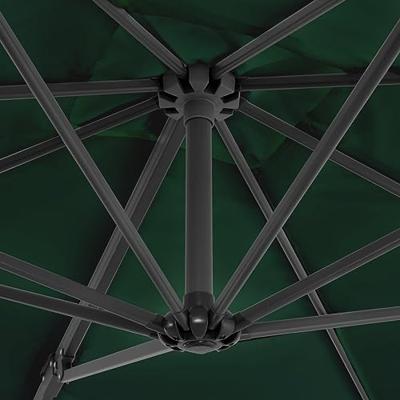 VidaXL Zweefparasol met aluminium paal 250x250 cm groen