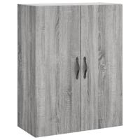 Hoge kast 69,5x34x180 cm bewerkt hout grijs sonoma eikenkleurig - thumbnail