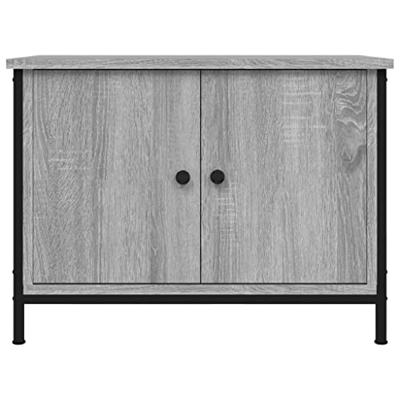 Tv-meubel met deuren 60x35x45 cm bewerkt hout grijs sonoma - thumbnail