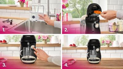 Bosch Tassimo HAPPY TAS107E Capsulemachine Beige, Zwart