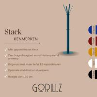 Gorillz Stack Industriële Kapstok Staand 12 Kapstokhaken- Blauw - thumbnail