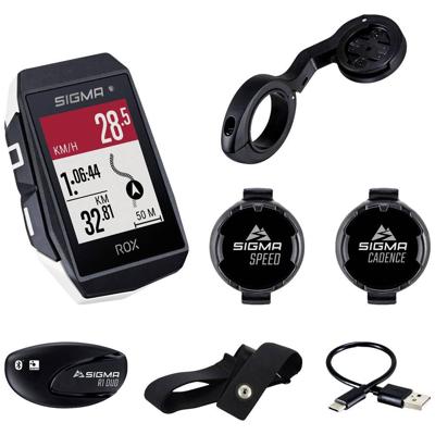 Sigma ROX 11.1 EVO Sensor Set Fietsnavigatie Fietsen GPS, GLONASS, Spatwaterdicht