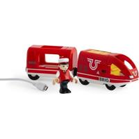 BRIO World Oplaadbare rode passagierstrein met USB kabel - thumbnail