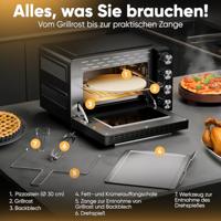 Profi Cook PC-MBG 1277 Mini-oven Multifunctioneel, Kijkvenster, Convectiefunctie, Traploze temperatuurregeling - thumbnail