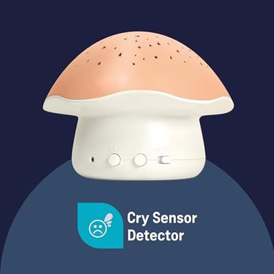 Muzikaal nachtlampje en sterrenprojector PABOBO Paddenstoel roze