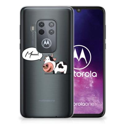 Motorola One Zoom Telefoonhoesje met Naam Cow Motorola One Zoom Telefoonhoesje met Naam Cow