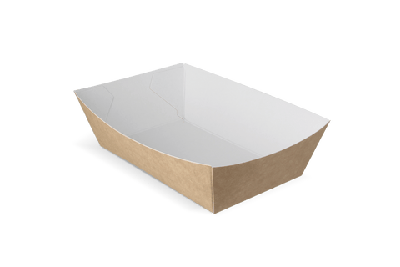 Frietbakjes A13 kraft/wit BIO