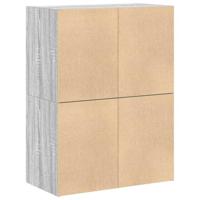 Kasten met 2 lades 2 st 60x31x40 cm bewerkt hout grijs sonoma - thumbnail