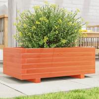 VidaXL Plantenbak 70x40x26,5 cm massief grenenhout wasbruin - thumbnail