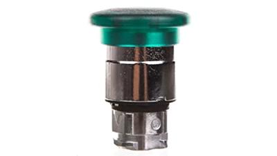 Schneider Electric ZB4BW433 ZB4BW433 Terugstelbaar (Ø) 22 mm Zonder markering Chroom, Groen 1 stuk(s)