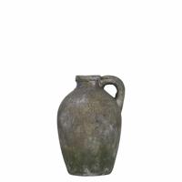 Kruik Verweerd Cement met Oor Mosgroen (21 cm) - thumbnail