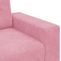 Bankstel 3 pcs Roze 221 x 80 x 80 cm Fluweel - thumbnail
