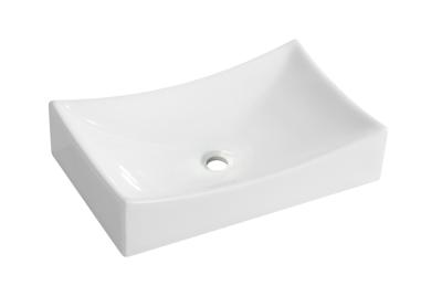 Opzetwastafel Wiesbaden Slide Keramiek 54x34cm Zonder Overloop Wit