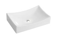 Opzetwastafel Wiesbaden Slide Keramiek 54x34cm Zonder Overloop Wit - thumbnail