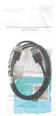 Digitus AK-300101-010-S USB-kabel USB 2.0 USB-A stekker, USB-A stekker 1.00 m Zwart Afgeschermd (dubbel) Digitus AK-300101-010-S USB-kabel USB 2.0 USB-A stekker, USB-A stekker 1.00 m Zwart Afgeschermd (dubbel)