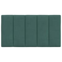 Hoofdbordkussen 90 cm fluweel donkergroen - thumbnail