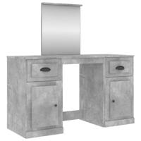 Kaptafel met spiegel 130x50x132,5 cm betongrijs - thumbnail